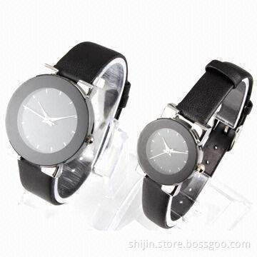 Fashion good-quality leather couples wristwatch